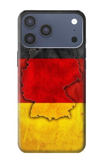 S2935 Allemagne Drapeau Carte Etui Coque Housse pour iPhone 17 Pro Max, 18 Pro Max