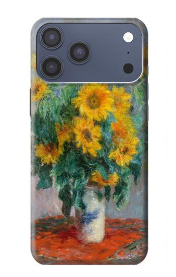 S2937 Claude Monet Bouquet de tournesols Etui Coque Housse pour iPhone 17 Pro Max