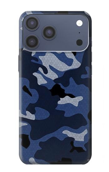 S2959 Marine Bleu Camo camouflage Etui Coque Housse pour iPhone 17 Pro Max, 18 Pro Max