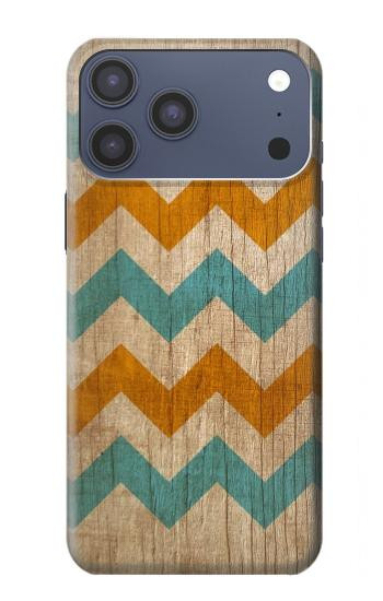 S3033 Bois Chevron Imprimé millésimé Graphic Etui Coque Housse pour iPhone 17 Pro Max