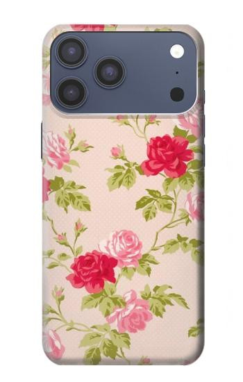 S3037 Jolie Flora Rose Cottage Etui Coque Housse pour iPhone 17 Pro Max