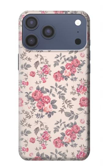 S3095 Motif Rose millésimé Etui Coque Housse pour iPhone 17 Pro Max