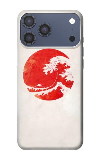 S3237 Waves Japon Drapeau Etui Coque Housse pour iPhone 17 Pro Max, 18 Pro Max