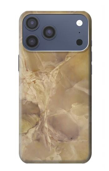 S3240 Pierre en marbre jaune Etui Coque Housse pour iPhone 17 Pro Max, 18 Pro Max