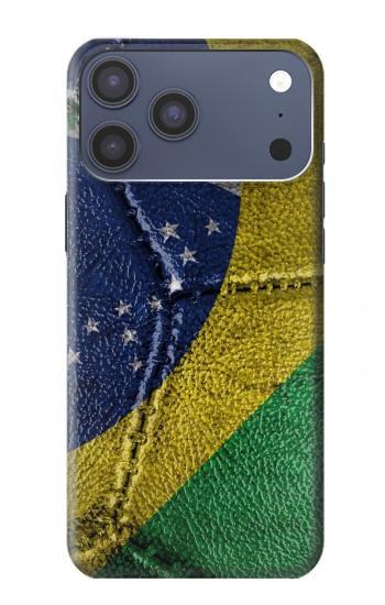 S3297 Brésil Drapeau graphique Football Millésime Etui Coque Housse pour iPhone 17 Pro Max, 18 Pro Max
