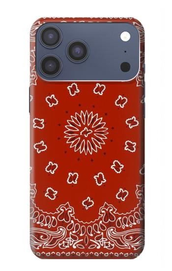 S3355 Motif Bandana Rouge Etui Coque Housse pour iPhone 17 Pro Max, 18 Pro Max