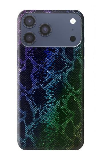 S3366 Arc en ciel Python graphique Imprimer Peau Etui Coque Housse pour iPhone 17 Pro Max, 18 Pro Max