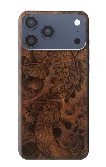 S3405 Graphique poisson Tatouage cuir Imprimer Etui Coque Housse pour iPhone 17 Pro Max