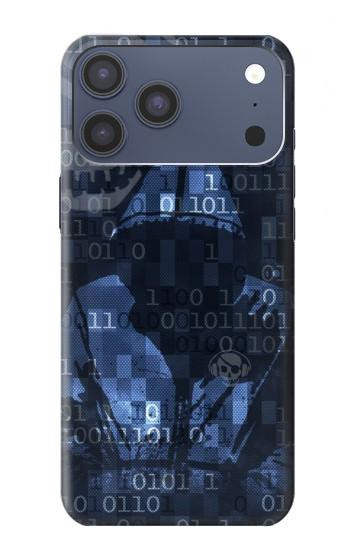 S3431 Numérique Cyber ​​code Hacker Etui Coque Housse pour iPhone 17 Pro Max, 18 Pro Max