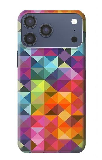 S3477 Motif abstrait de diamant Etui Coque Housse pour iPhone 17 Pro Max