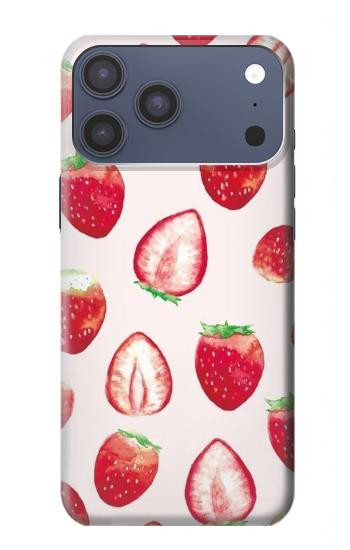 S3481 fraise Etui Coque Housse pour iPhone 17 Pro Max, 18 Pro Max