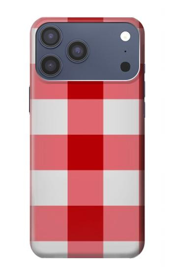 S3535 Rouge vichy Etui Coque Housse pour iPhone 17 Pro Max