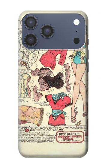 S3820 Poupée de papier de mode de cow-girl vintage Etui Coque Housse pour iPhone 17 Pro Max