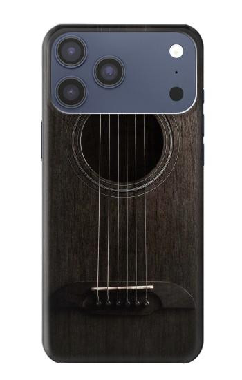 S3834 Guitare noire Old Woods Etui Coque Housse pour iPhone 17 Pro Max