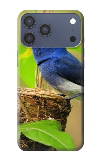 S3839 Oiseau bleu du bonheur Oiseau bleu Etui Coque Housse pour iPhone 17 Pro Max