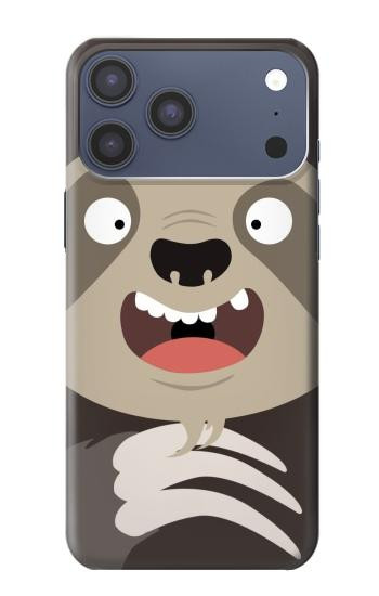 S3855 Dessin animé visage paresseux Etui Coque Housse pour iPhone 17 Pro Max, 18 Pro Max