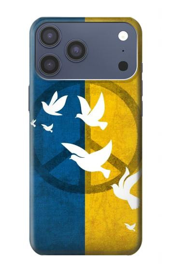 S3857 Colombe de la paix drapeau ukrainien Etui Coque Housse pour iPhone 17 Pro Max, 18 Pro Max