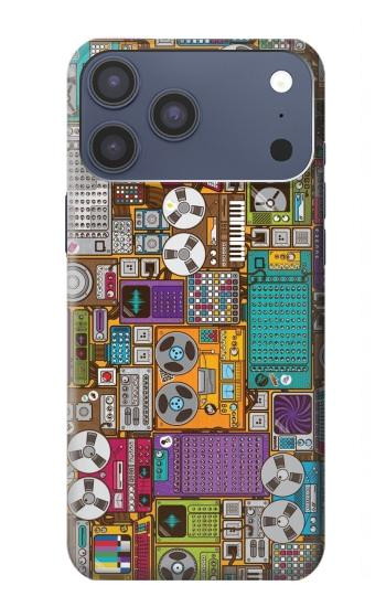 S3879 Griffonnage de musique rétro Etui Coque Housse pour iPhone 17 Pro Max, 18 Pro Max