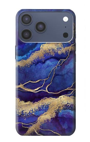 S3906 Marbre violet bleu marine Etui Coque Housse pour iPhone 17 Pro Max, 18 Pro Max