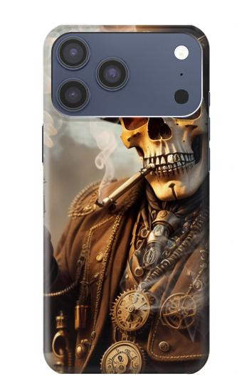 S3949 Crâne Steampunk Fumer Etui Coque Housse pour iPhone 17 Pro Max