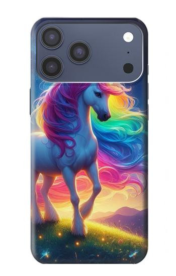 S3977 Licorne colorée Etui Coque Housse pour iPhone 17 Pro Max