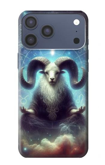 S4002 Signe du zodiaque mystique Bélier Etui Coque Housse pour iPhone 17 Pro Max, 18 Pro Max