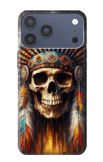 S4016 Crâne amérindien Etui Coque Housse pour iPhone 17 Pro Max