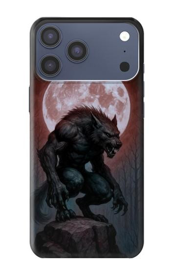 S4024 Lune de sang de loup-garou Etui Coque Housse pour iPhone 17 Pro Max, 18 Pro Max