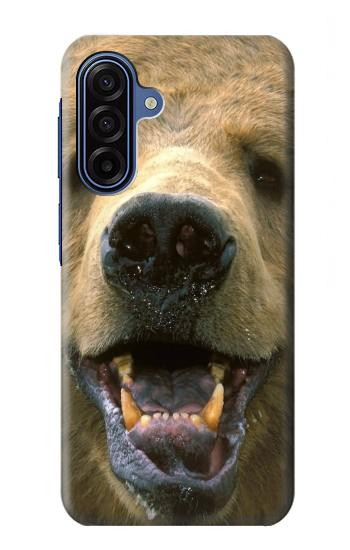 S0840 Grizzly Bear visage Etui Coque Housse pour Samsung Galaxy A17
