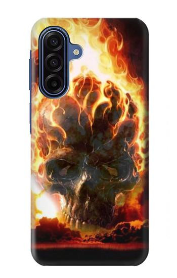 S0863 De feu crâne Etui Coque Housse pour Samsung Galaxy A17