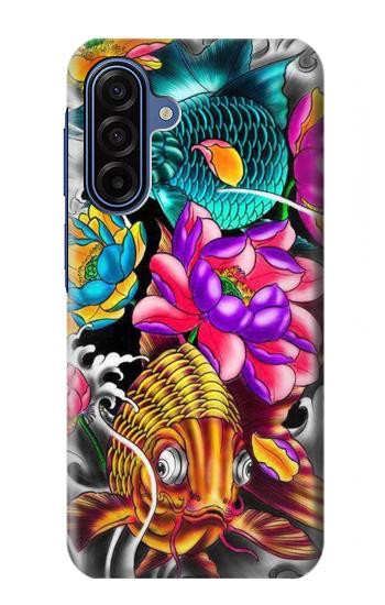 S1630 Poissons japonais Oriental Tatouage Etui Coque Housse pour Samsung Galaxy A17