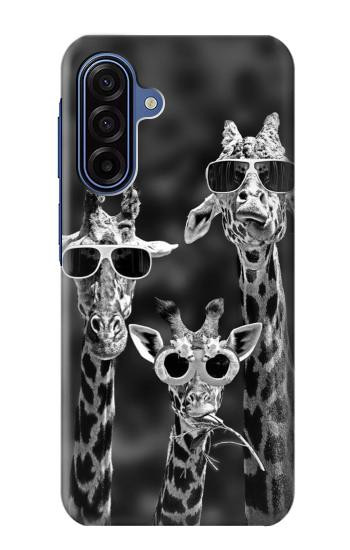 S2327 Girafes avec lunettes de soleil Etui Coque Housse pour Samsung Galaxy A17, A18