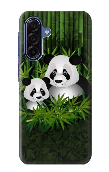 S2441 Forêt de Bambous de la famille Panda Etui Coque Housse pour Samsung Galaxy A17