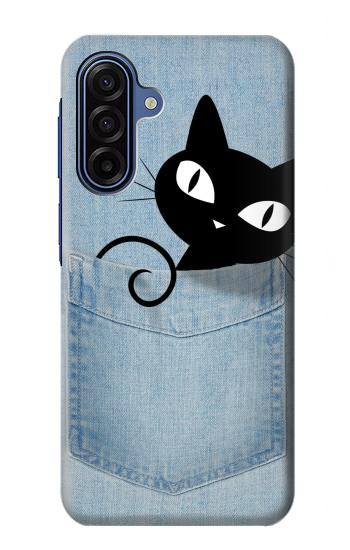 S2641 Noir Chat Poche Etui Coque Housse pour Samsung Galaxy A17