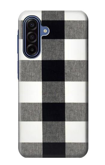 S2842 Noir et blanc Buffle motif de vérification Etui Coque Housse pour Samsung Galaxy A17, A18