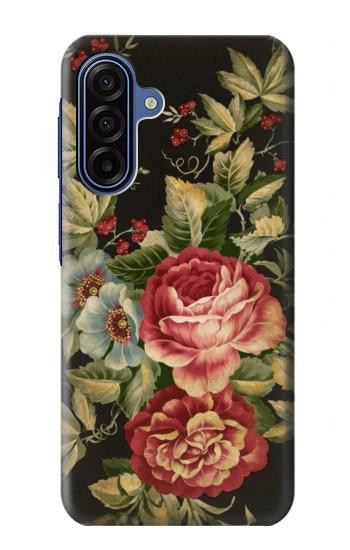 S3013 Roses Antique Millésime Etui Coque Housse pour Samsung Galaxy A17, A18