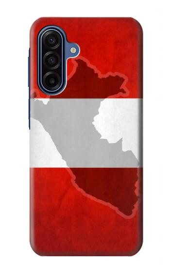 S3018 Pérou Drapeau Etui Coque Housse pour Samsung Galaxy A17, A18