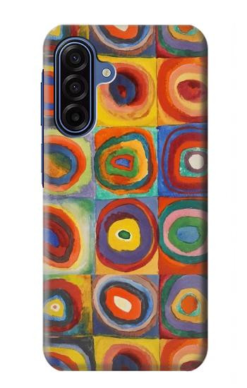 S3409 Carrés cercles concentriques Etui Coque Housse pour Samsung Galaxy A17