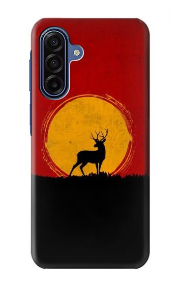 S3513 Coucher de soleil de Deer Etui Coque Housse pour Samsung Galaxy A17