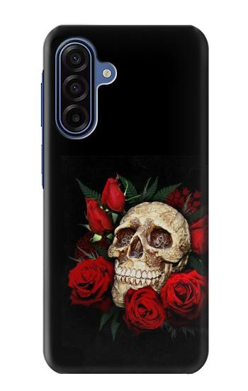 S3753 Roses de crâne gothique sombre Etui Coque Housse pour Samsung Galaxy A17