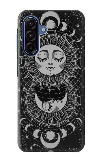S3854 Visage de soleil mystique Croissant de lune Etui Coque Housse pour Samsung Galaxy A17