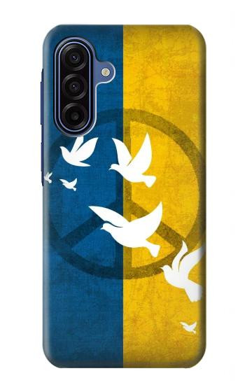S3857 Colombe de la paix drapeau ukrainien Etui Coque Housse pour Samsung Galaxy A17, A18