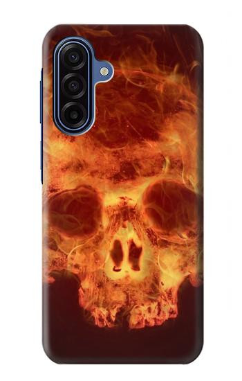 S3881 Crâne de feu Etui Coque Housse pour Samsung Galaxy A17