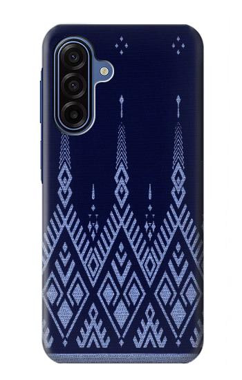 S3950 Motif textile thaïlandais bleu Etui Coque Housse pour Samsung Galaxy A17