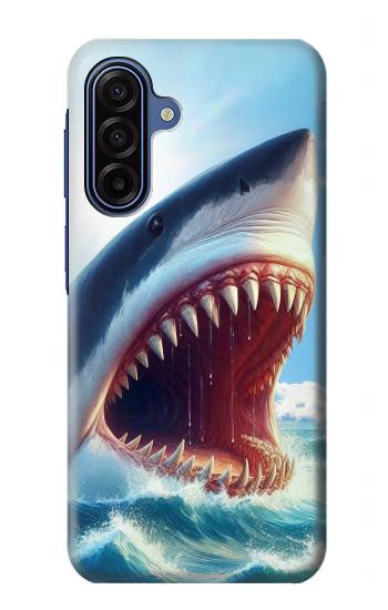 S4004 Peinture à l'huile Requin géant.jpeg Etui Coque Housse pour Samsung Galaxy A17, A18