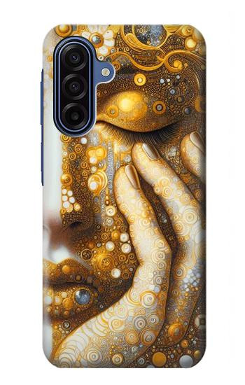 S4026 Femmes pleurant une larme dorée Etui Coque Housse pour Samsung Galaxy A17