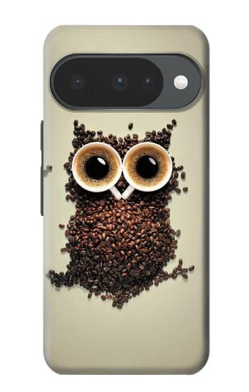 S0360 café Chouette Etui Coque Housse pour Google Pixel 10, 10 Pro