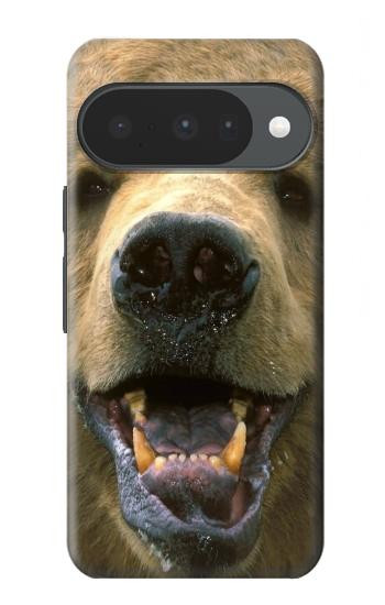 S0840 Grizzly Bear visage Etui Coque Housse pour Google Pixel 10, 10 Pro