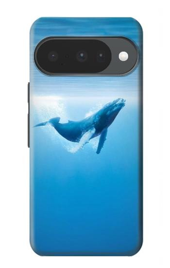 S0843 Baleine bleue Etui Coque Housse pour Google Pixel 10, 10 Pro