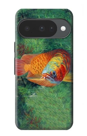 S1157 Rouge Arowana Poisson Etui Coque Housse pour Google Pixel 10, 10 Pro